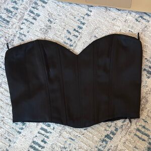 Black Strapless Corset Top